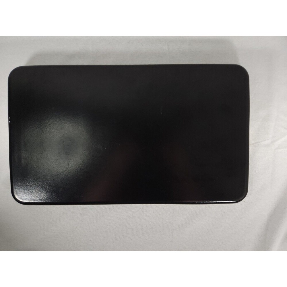 Vintage LACQUER WARE Christmas Holiday Serving Tray 18" x 11" Gold Trim Tea Tray - Picture 8 of 10